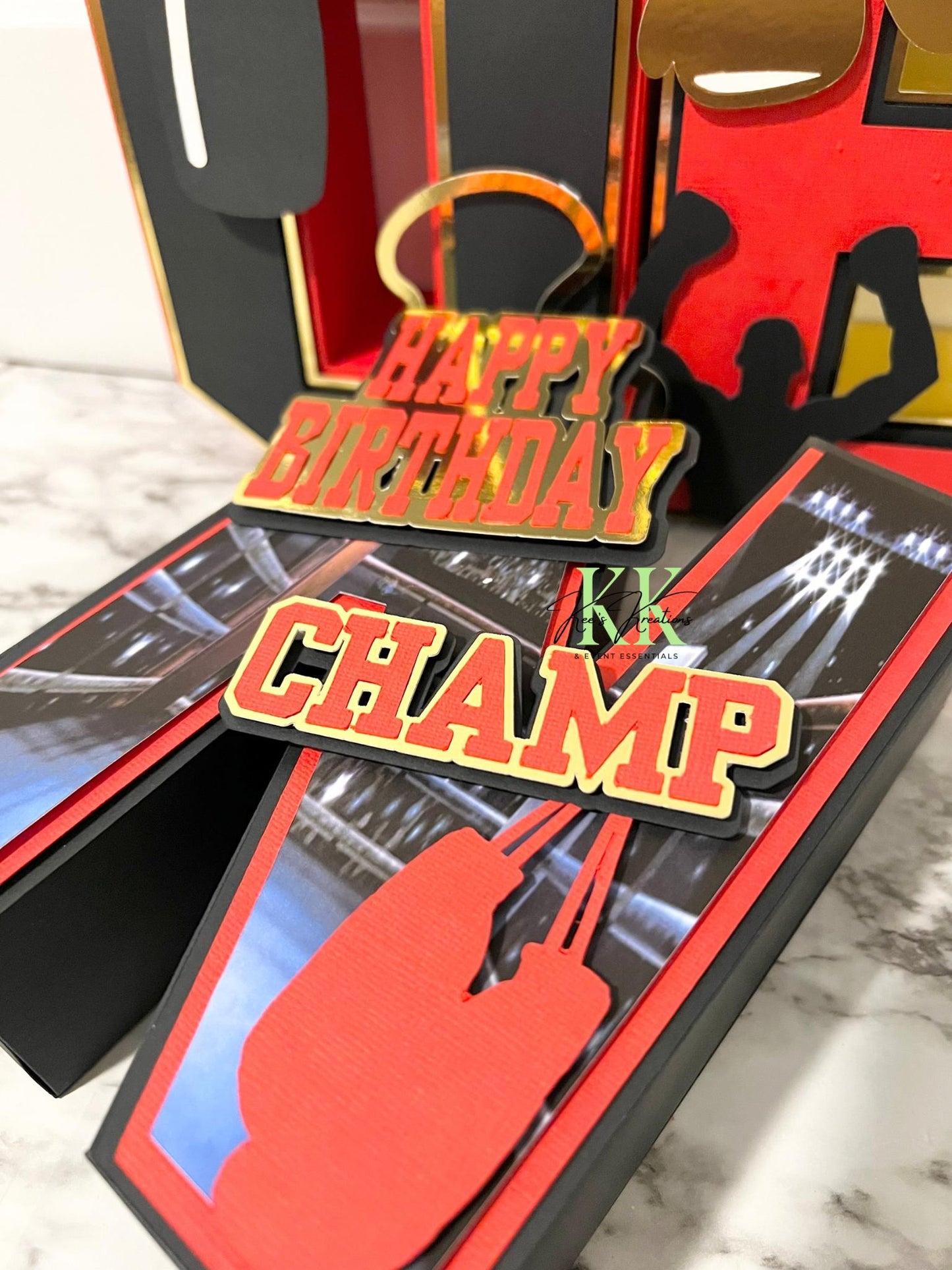 8” Boxing Theme 3D Letters/Numbers Centerpieces | Boxing Theme Party Decorations | Boxing Birthday Party Decor | Boxing Centerpieces