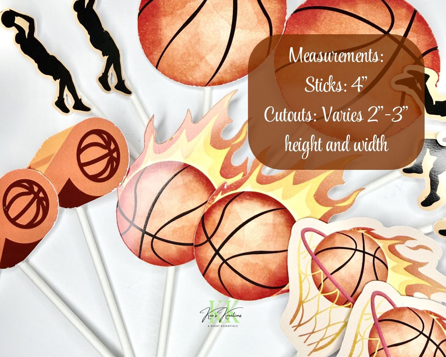 Basketball Theme Cupcake Toppers | Basketball Theme Party Decorations | Basketball Cupcake Toppers | Basketball Theme Birthday Party