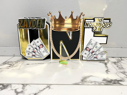 8” Notorious One Theme 3D Letters/Numbers Centerpieces | Notorious One Party Decoration | Notorious One Birthday Party | Notorious One Theme