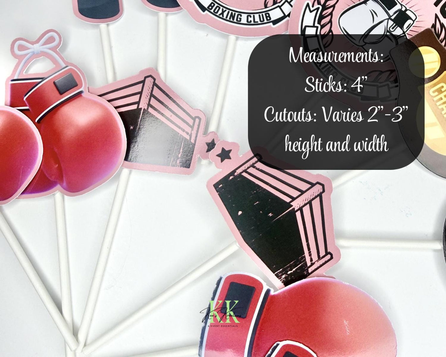 Boxing Theme Cupcake Toppers | Boxing Theme Party Decorations | Boxing Cupcake Toppers | Boxing Theme Party | Boxing Cupcakes | Boxing Party