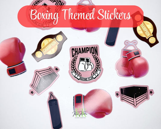 Boxing Stickers – Round One Stickers | Boxing Party | Boxing Gifts, Boxing Party Favors and Boxing Planner Decor Stickers | Boxing Birthday