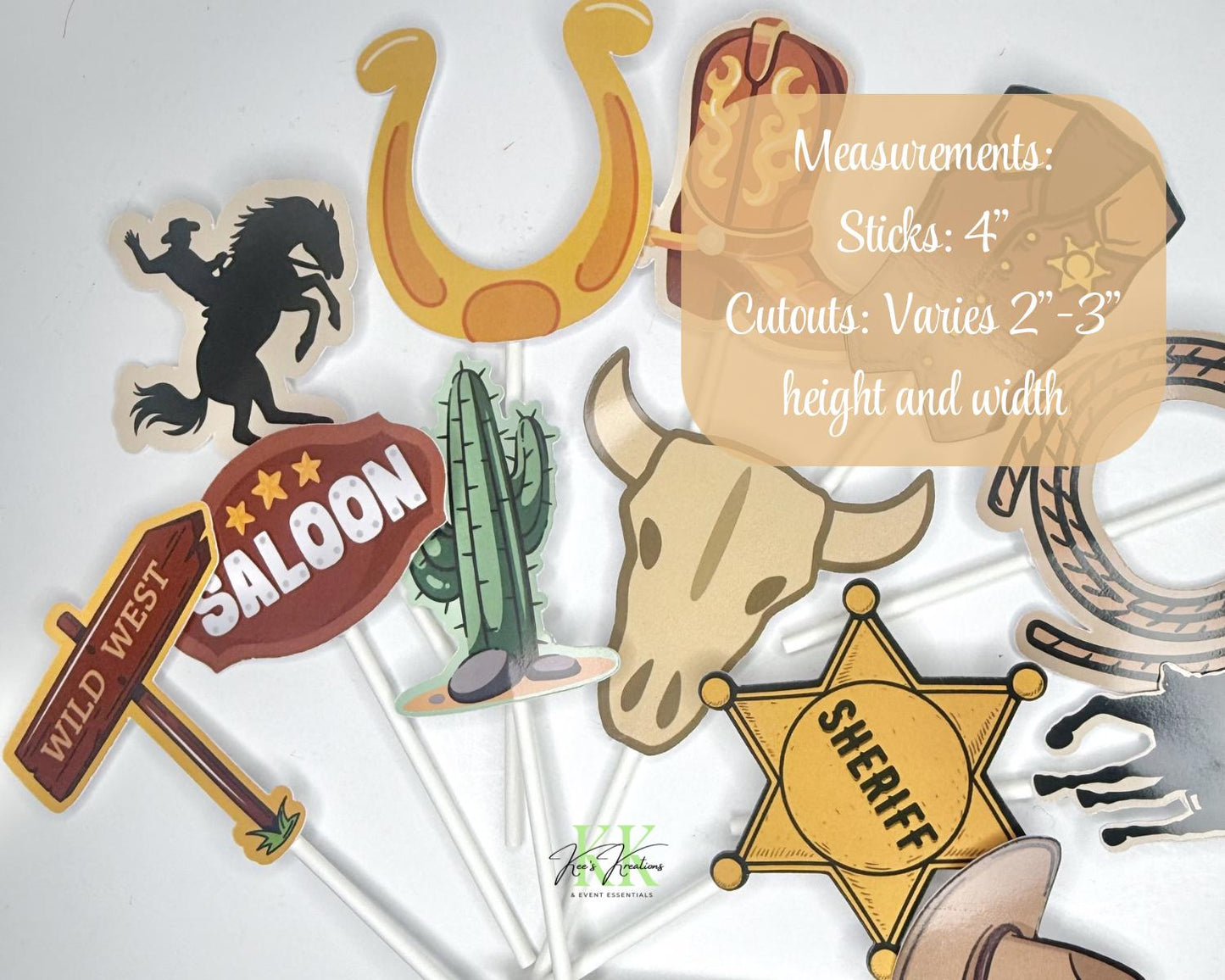 Cowboy Theme Cupcake Toppers | Cowboy Theme Party Decorations | Western Cupcake Toppers | Cowboy Western Theme Party | Cowboy Cupcakes